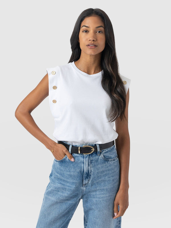 Rowan Tee - White - Women's T-shirts | Saint + Sofia® USA
