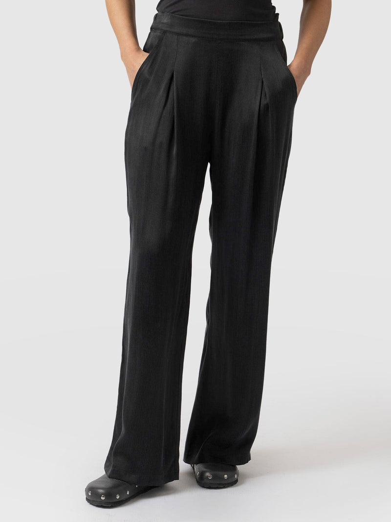 Rowan Wide Leg Pant Black - Women's Pants | Saint + Sofia® USA