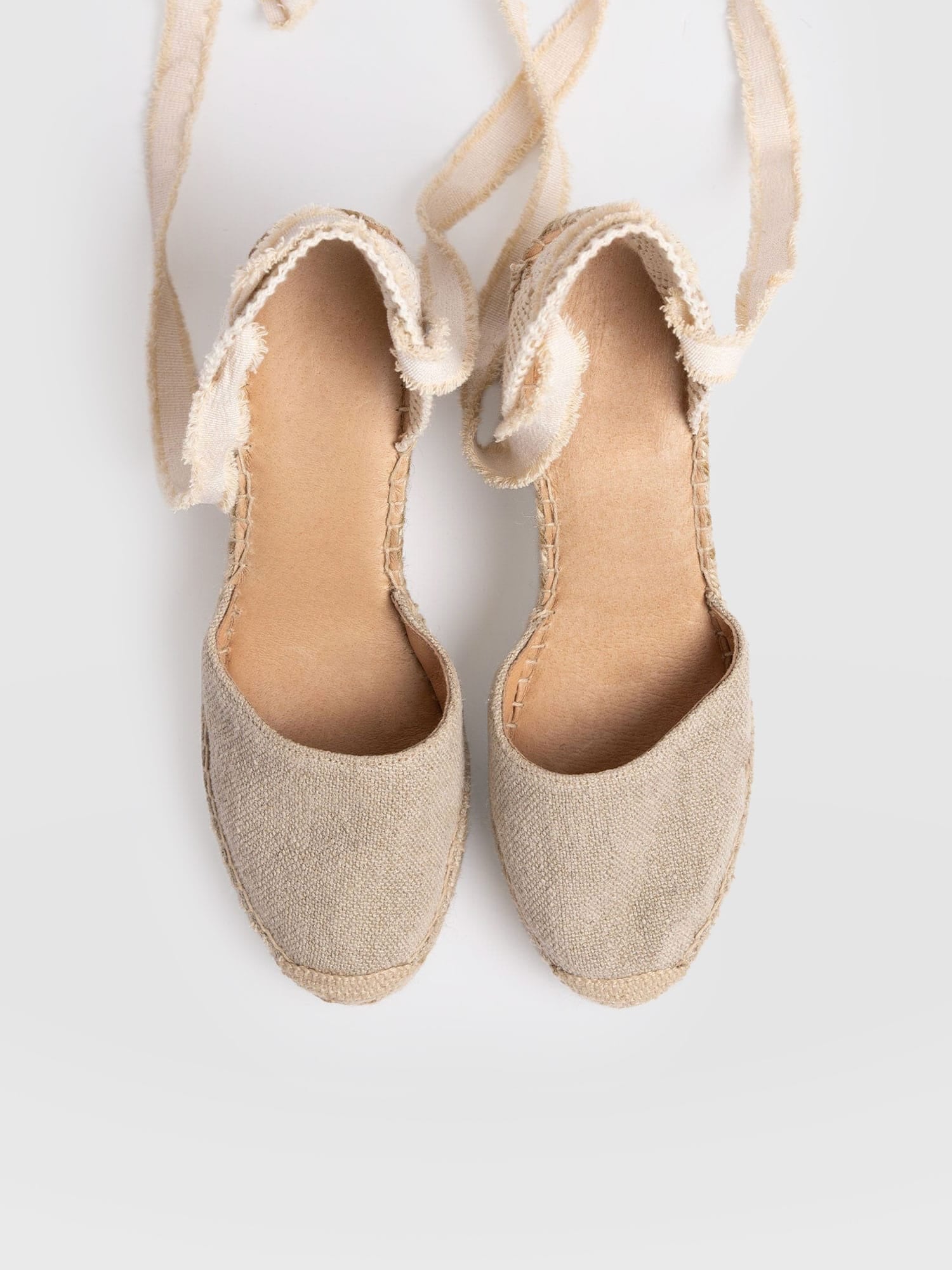 Rowe Espadrille Tie Wedges - Cream - Women's Sandals | Saint + Sofia® USA