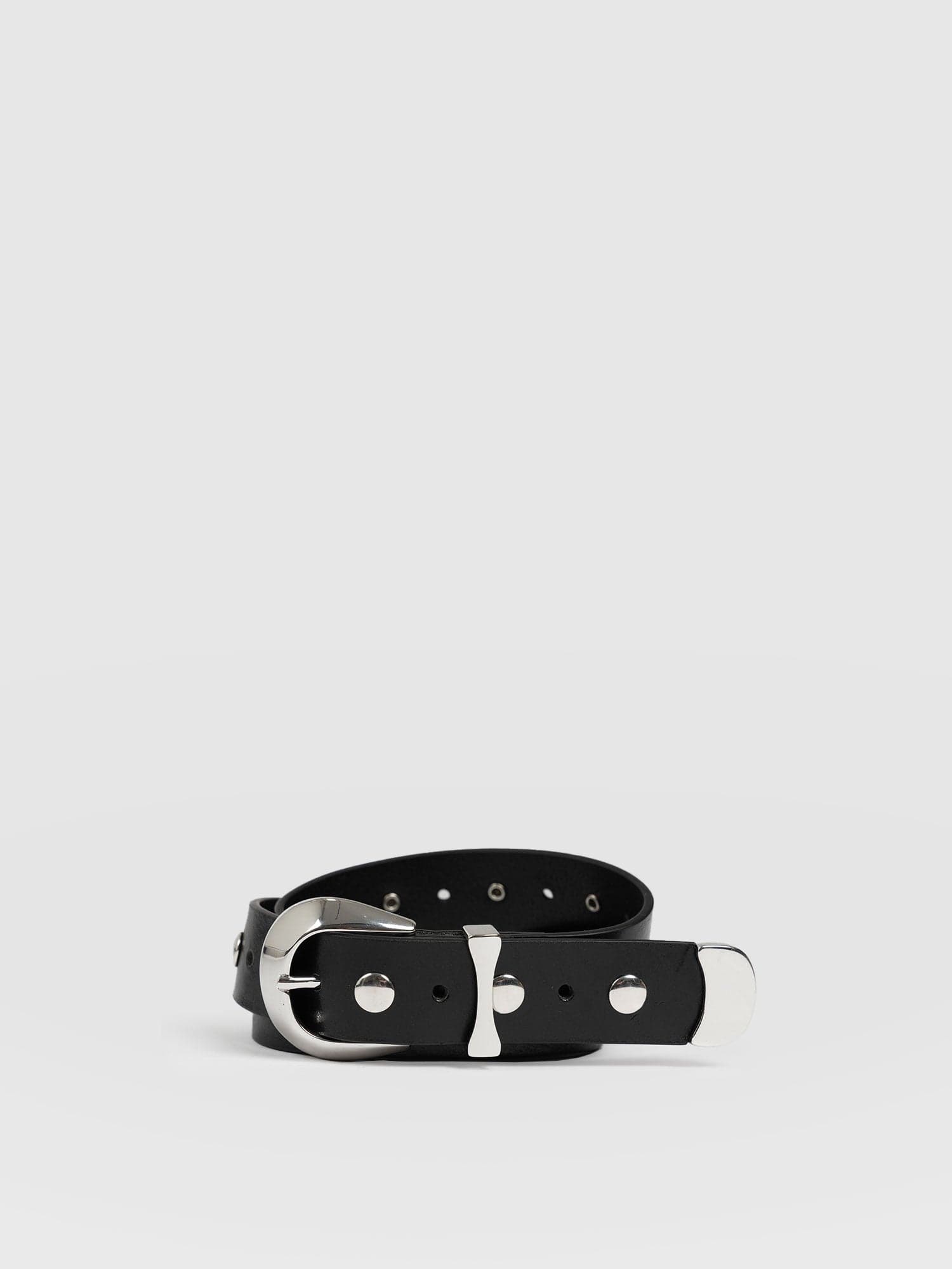 Roxie Studded Belt Black - Leather Belts | Saint + Sofia® US