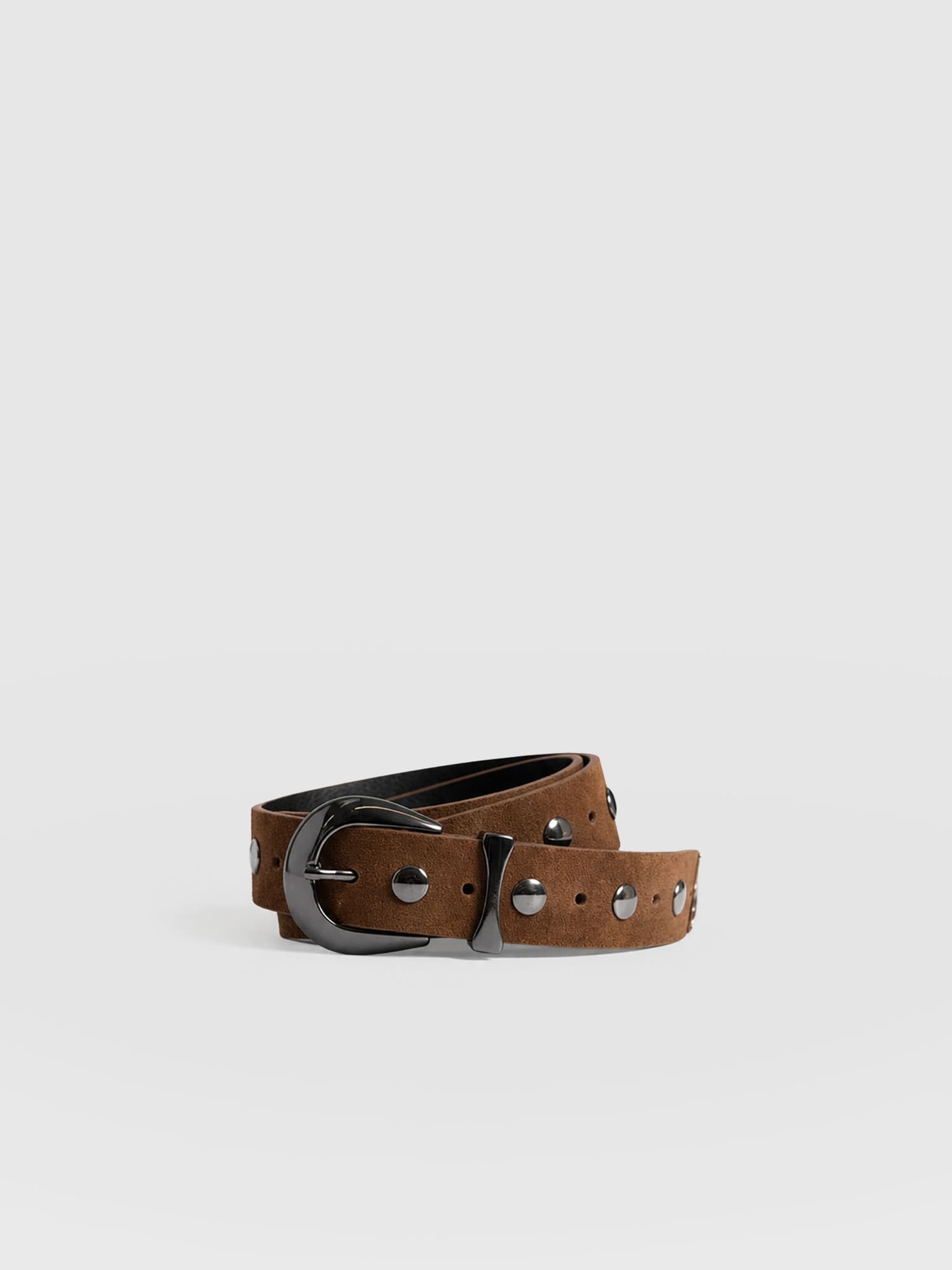 Roxie Studded Belt - Camel - Women's Accessories | Saint + Sofia® USA