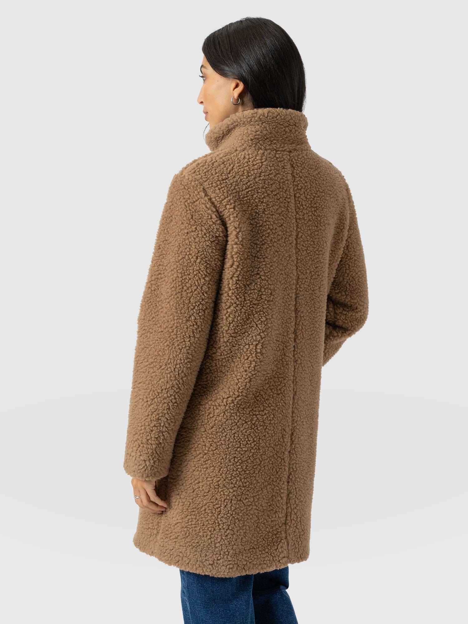 Rumer Teddy Coat - Camel - Women's Outerwears | Saint + Sofia® USA