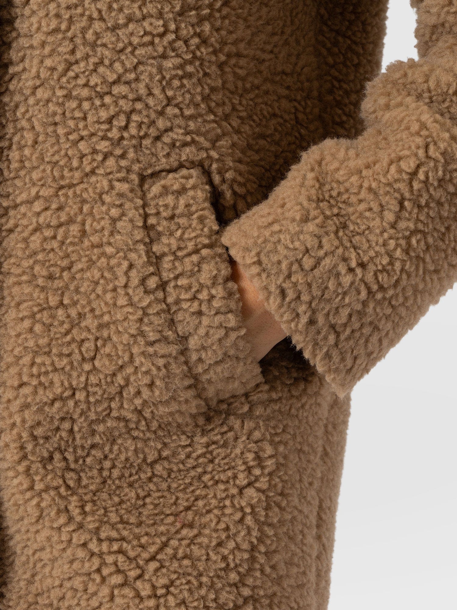 Rumer Teddy Coat - Camel - Women's Outerwears | Saint + Sofia® USA