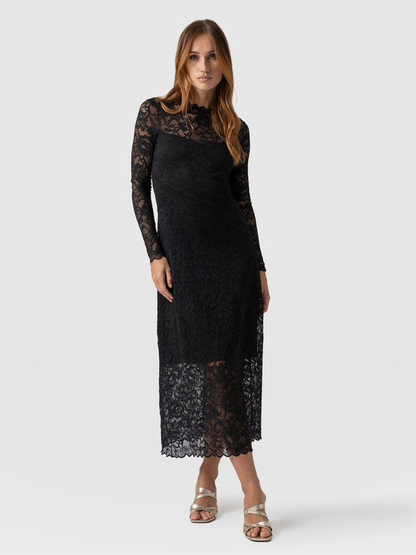 The Ophelia Puff-Sleeve Lace Dress