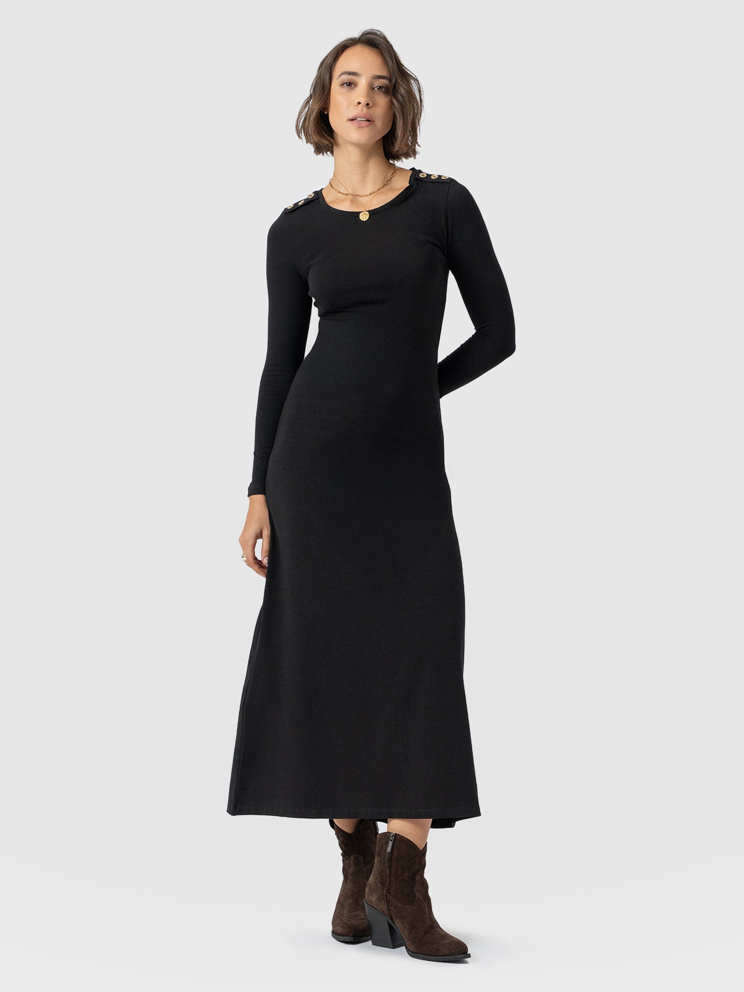 Runway Maxi Dress Black - Women's Dresses | Saint + Sofia® USA