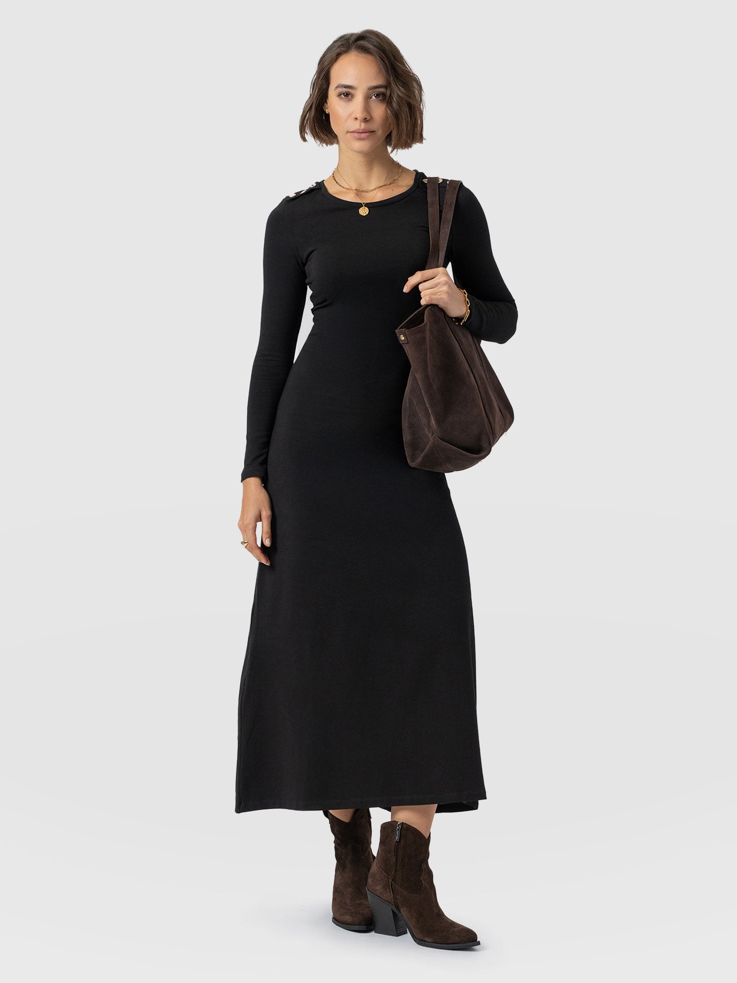 Saint + Sofia | Women's Runway Maxi Dress | Dress | Black