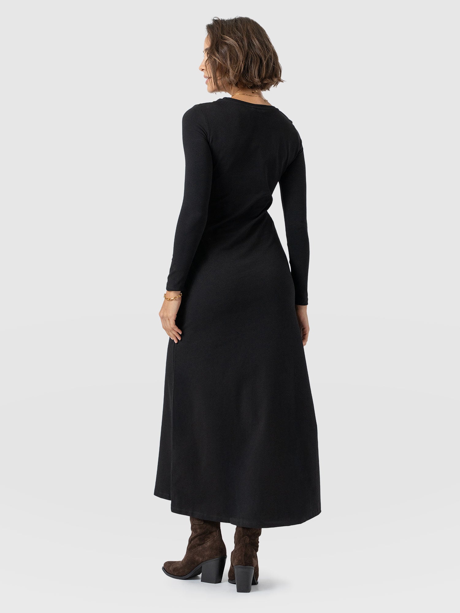 women's cotton maxi dress Saint + Sofia | Women's Runway Maxi Dress | Dresses | Black