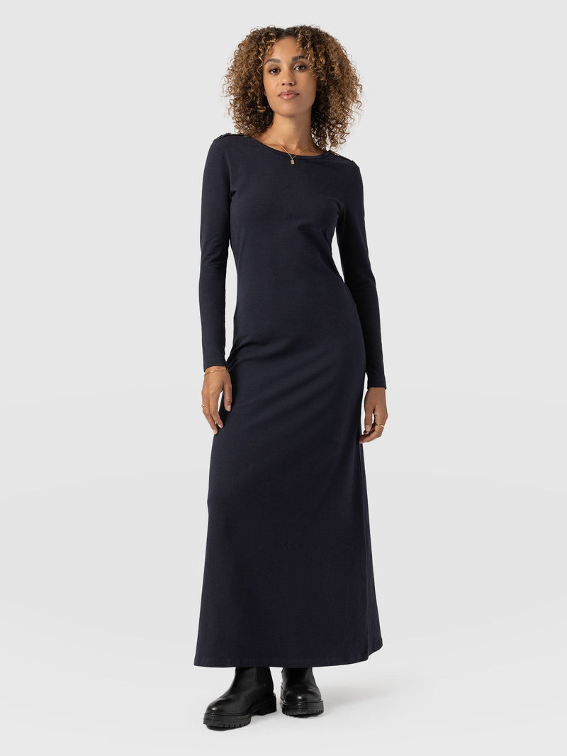 Runway Maxi Dress Navy - Women's Dresses | Saint + Sofia® USA