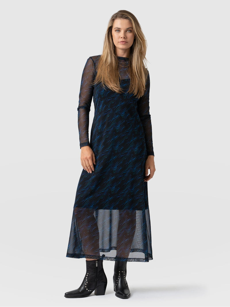 Runway Mesh Dress Galactic Wave - Women's Dresses | Saint + Sofia® USA