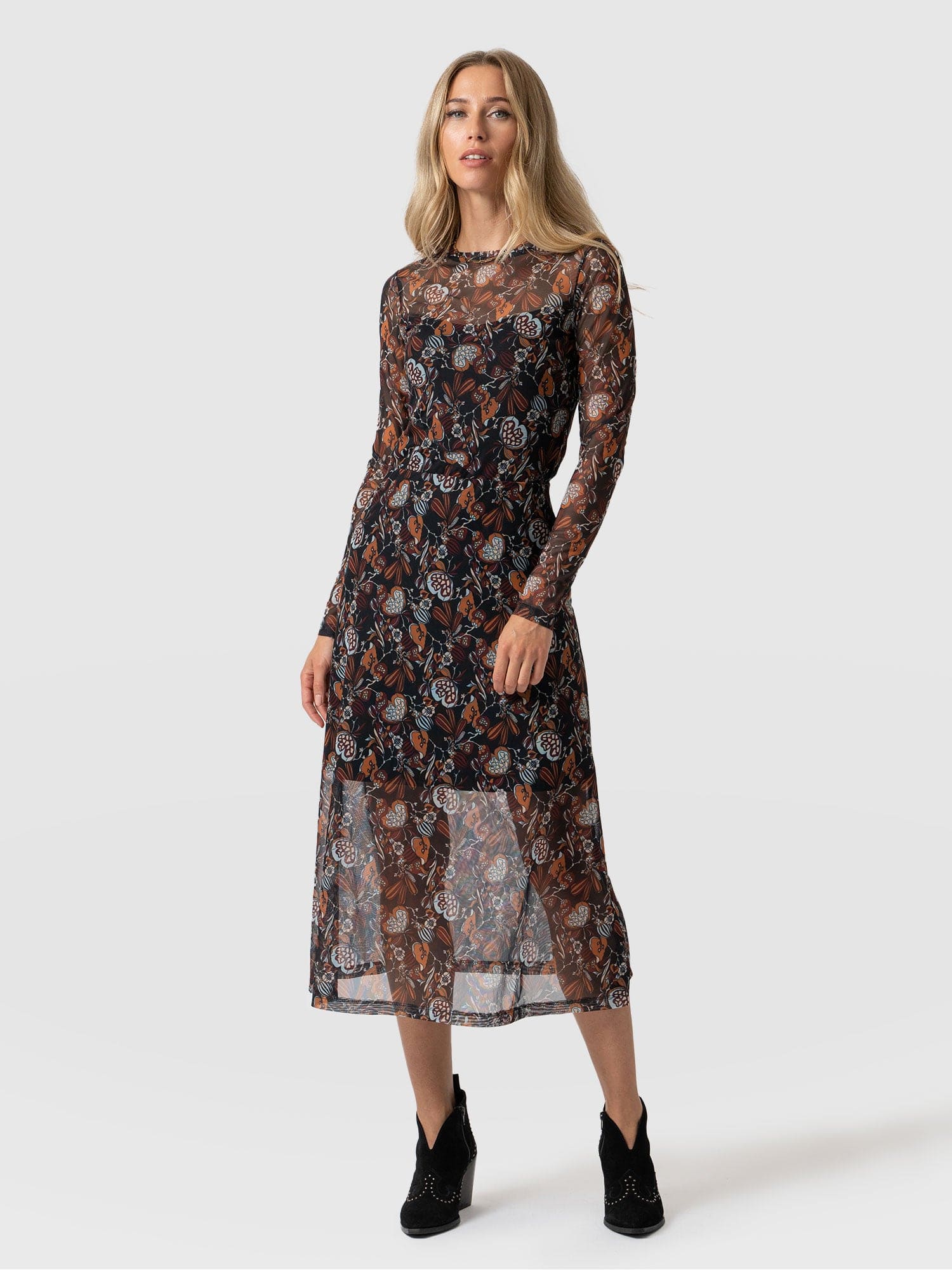 Runway Mesh Skirt 70's Paisley - Women's Skirts | Saint + Sofia® USA