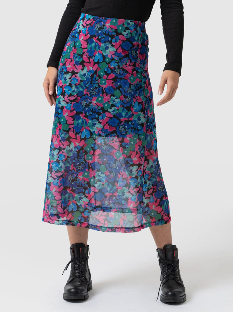 Runway Mesh Skirt Neptune Garden - Women's Skirts | Saint + Sofia® USA