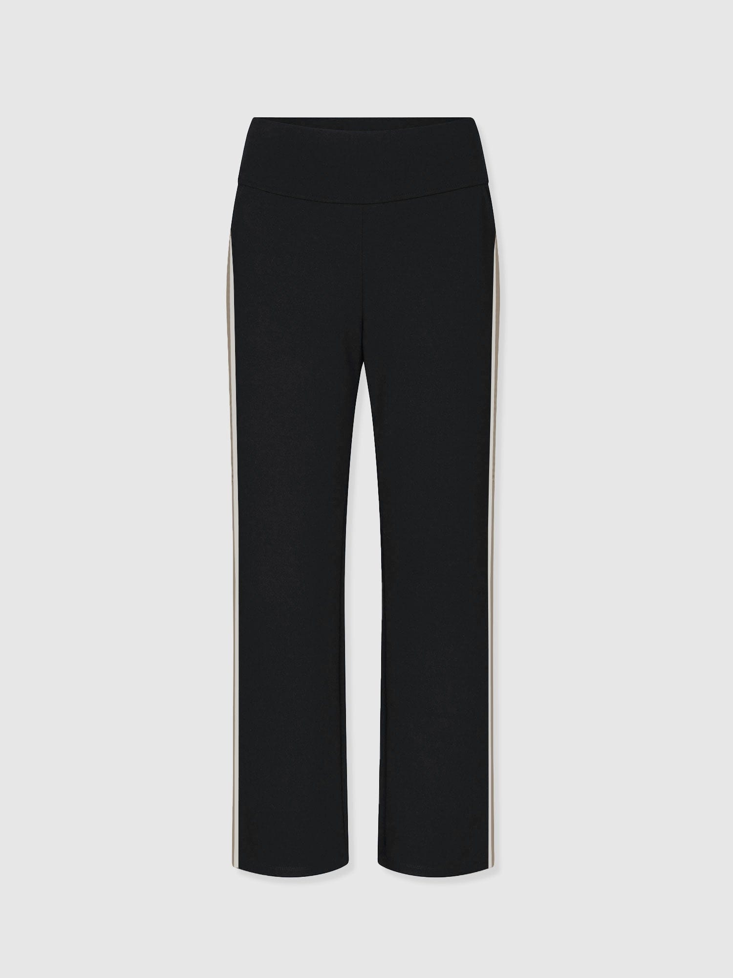 Runway Pant - Black - Cream/Beige Stripe - Women's Pants | Saint + Sofia® USA