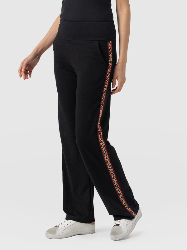 Runway Pant Black Leopard - Women's Pants | Saint + Sofia® USA