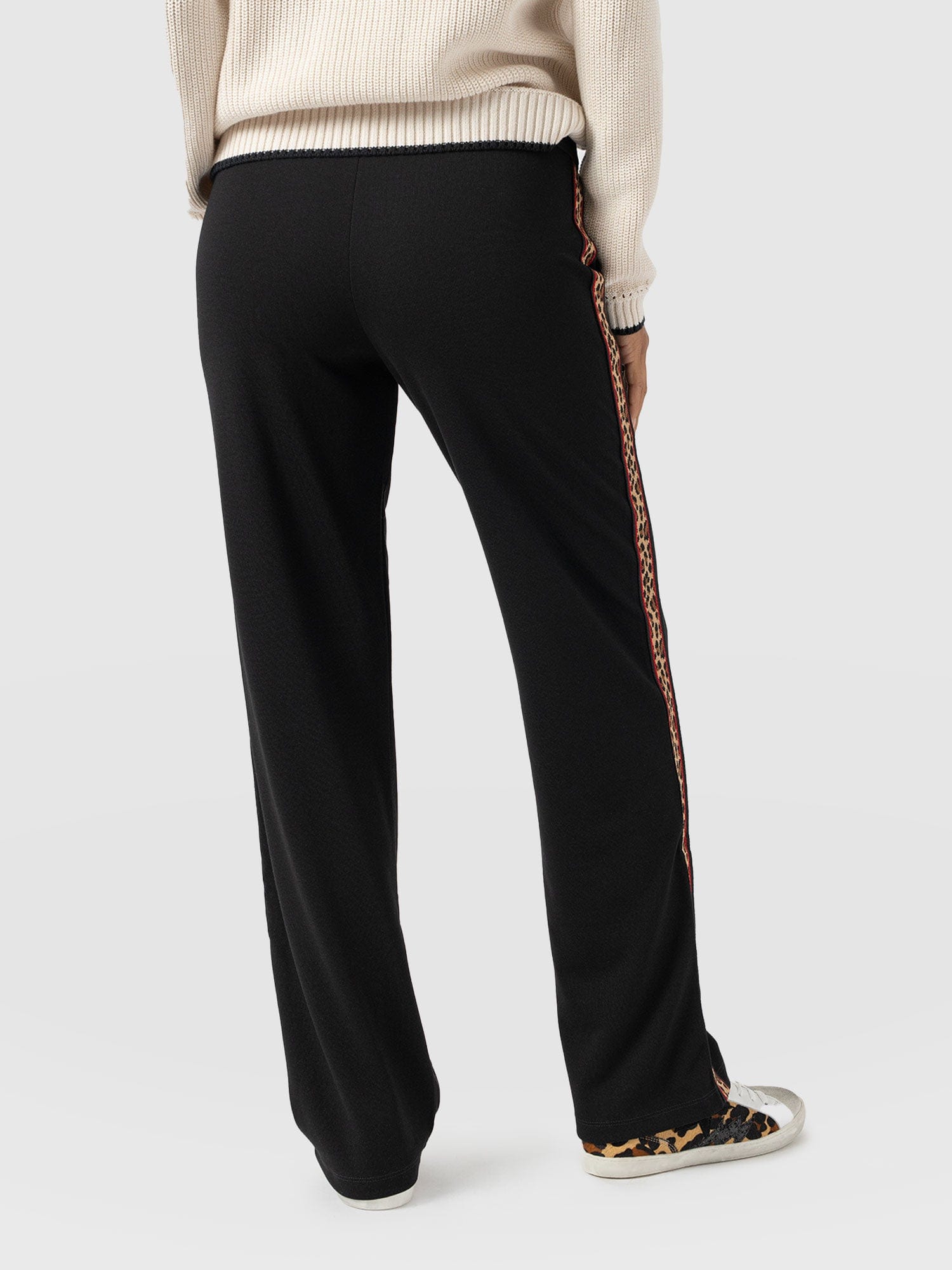Runway Pant Black Leopard - Women's Pants | Saint + Sofia® USA