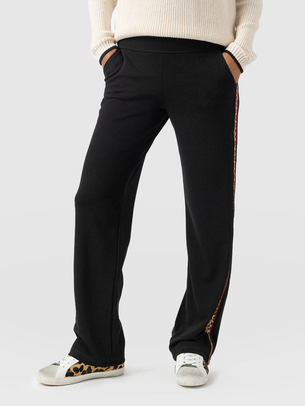 Runway Pant Black Leopard - Women's Pants | Saint + Sofia® USA