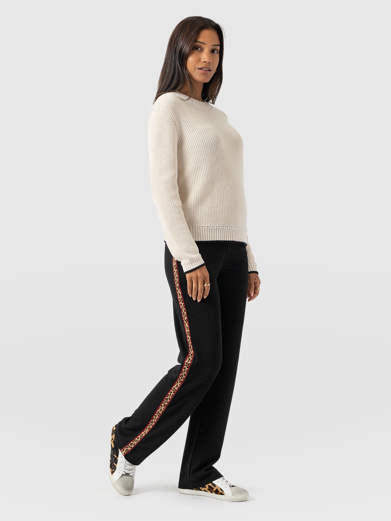 Runway Pant Black Leopard - Women's Pants | Saint + Sofia® USA