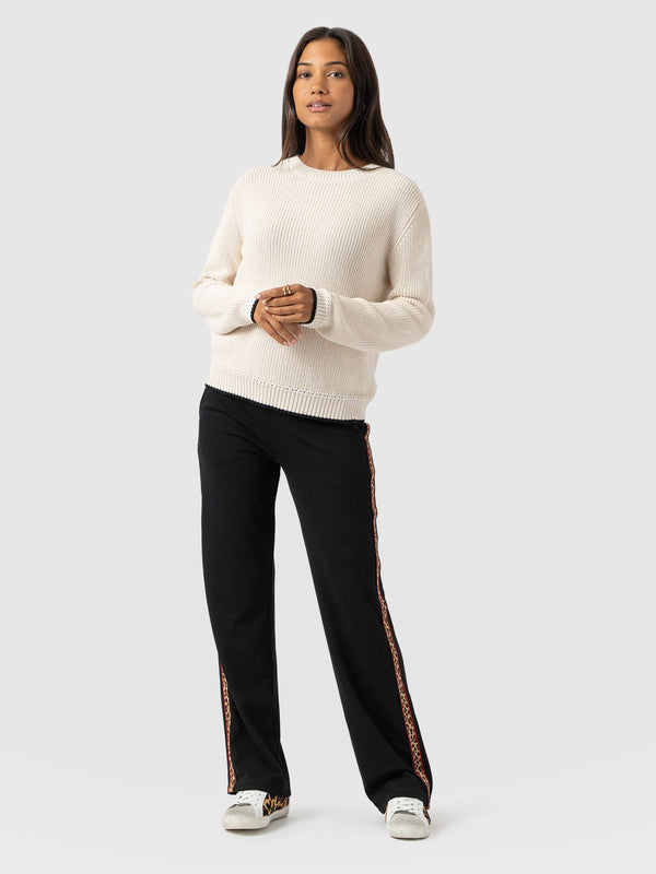 Runway Pant Black Leopard - Women's Pants | Saint + Sofia® USA