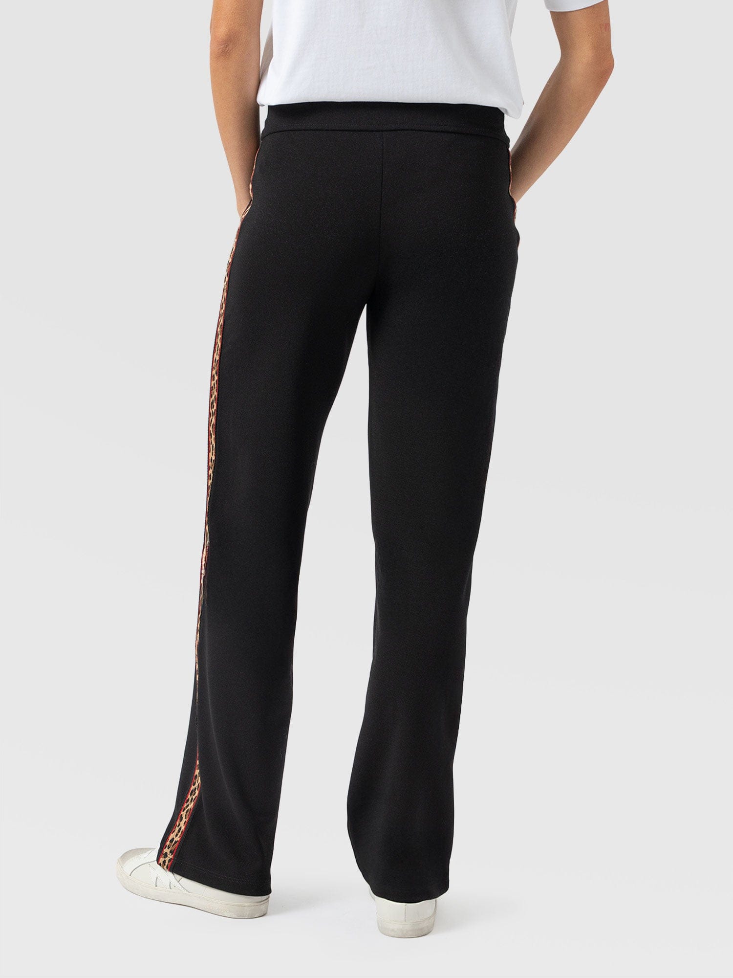 Runway Pant Black Leopard - Women's Pants | Saint + Sofia® USA