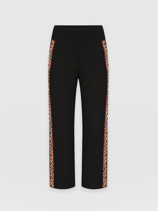 Runway Pant Black Leopard - Women's Pants | Saint + Sofia® USA