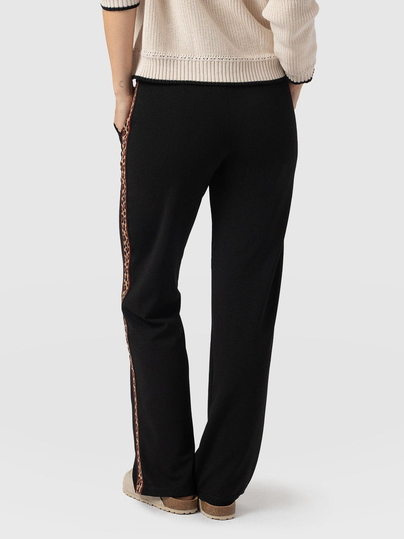 Runway Pant Black Leopard - Women's Pants | Saint + Sofia® USA