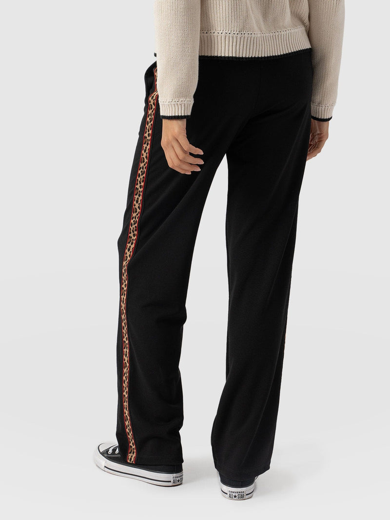 Runway Pant Black Leopard - Women's Pants | Saint + Sofia® USA