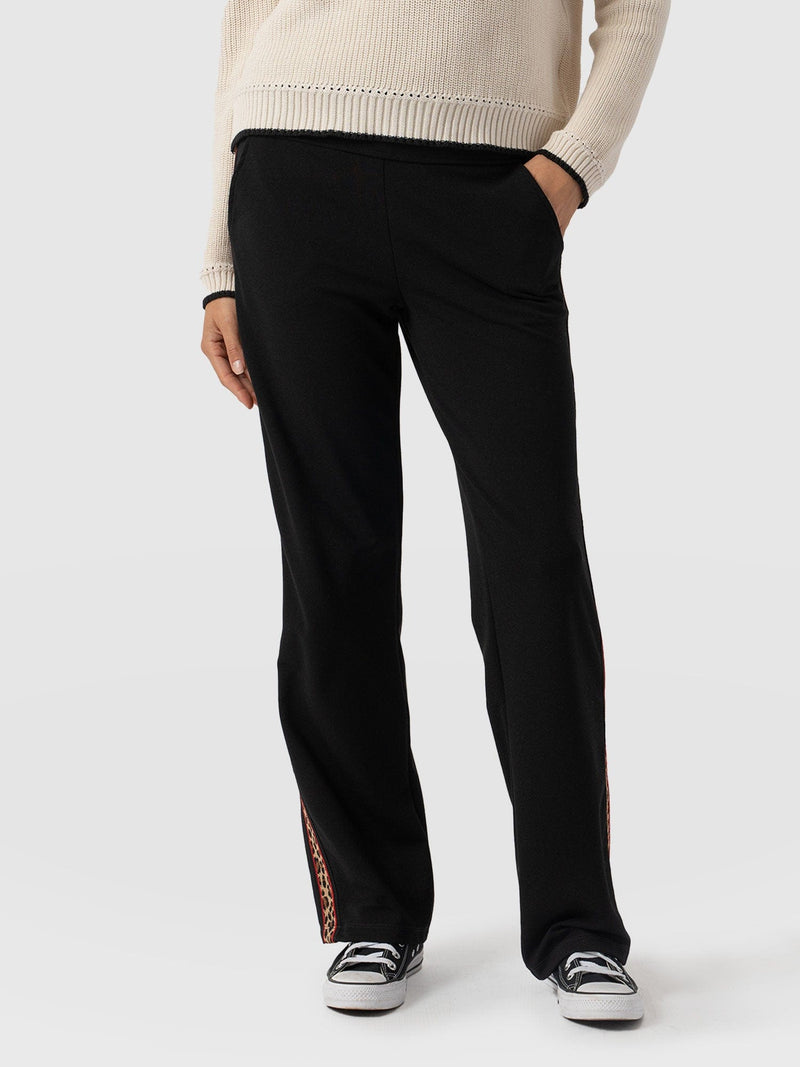 Runway Pant Black Leopard - Women's Pants | Saint + Sofia® USA