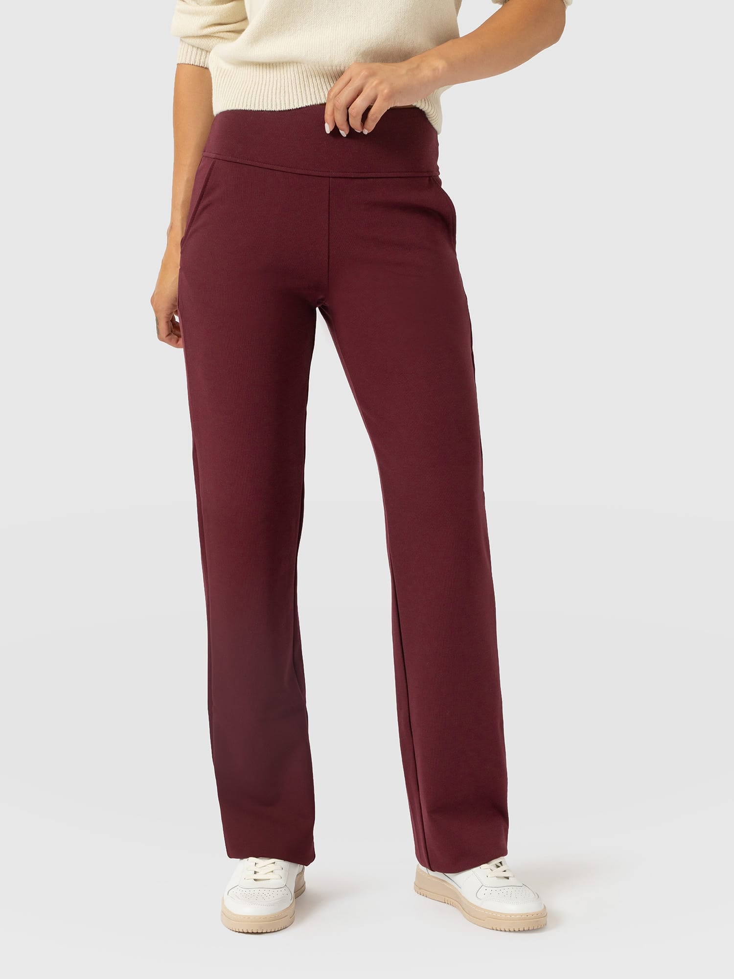 Runway Pant Burgundy - Women's Pants | Saint and Sofia® USA