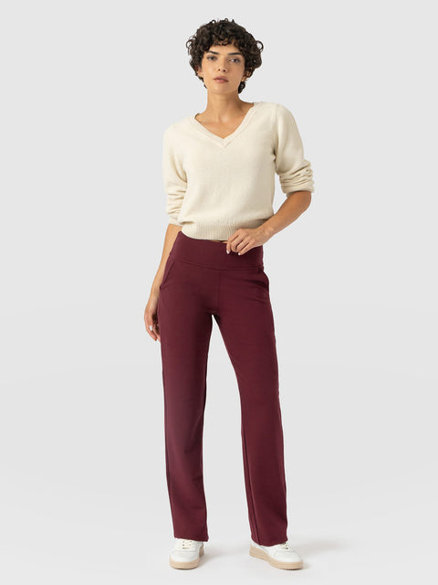 Runway Pant Burgundy - Women's Pants | Saint and Sofia® USA