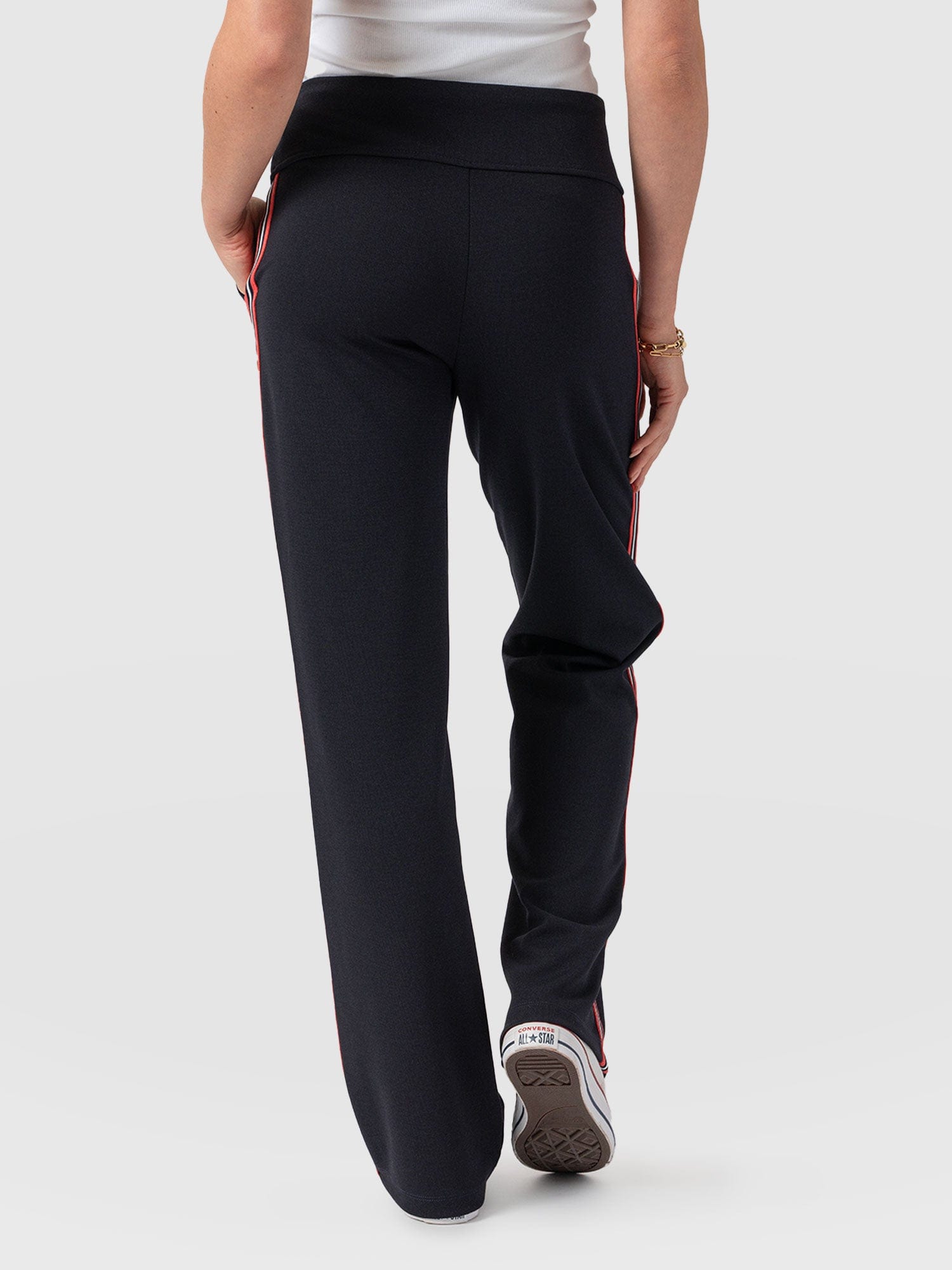 Runway Pant Navy Red Stripe - Women's Pants | Saint and Sofia® USA