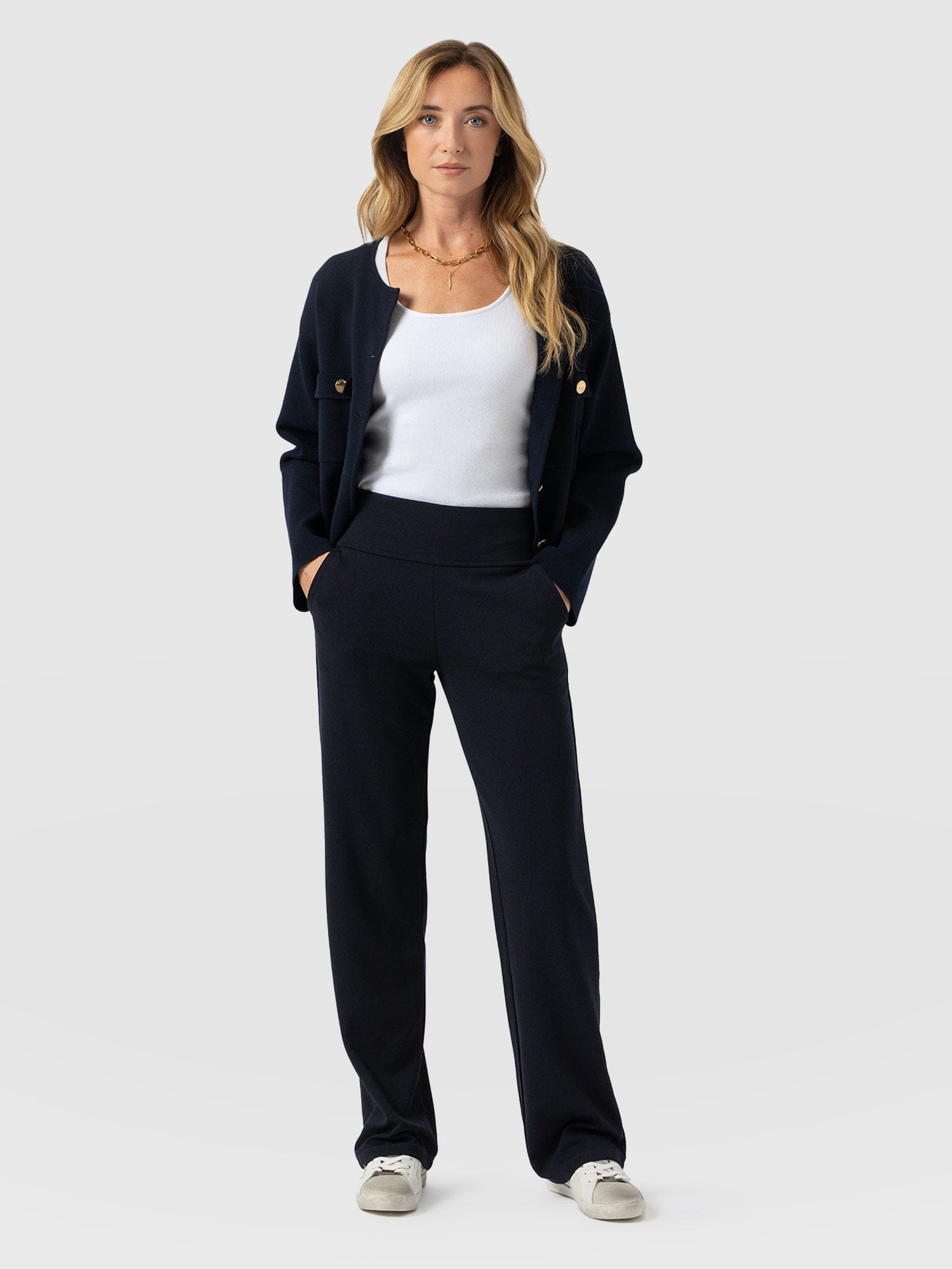 Runway Pant Navy - Women's Pants | Saint + Sofia® USA