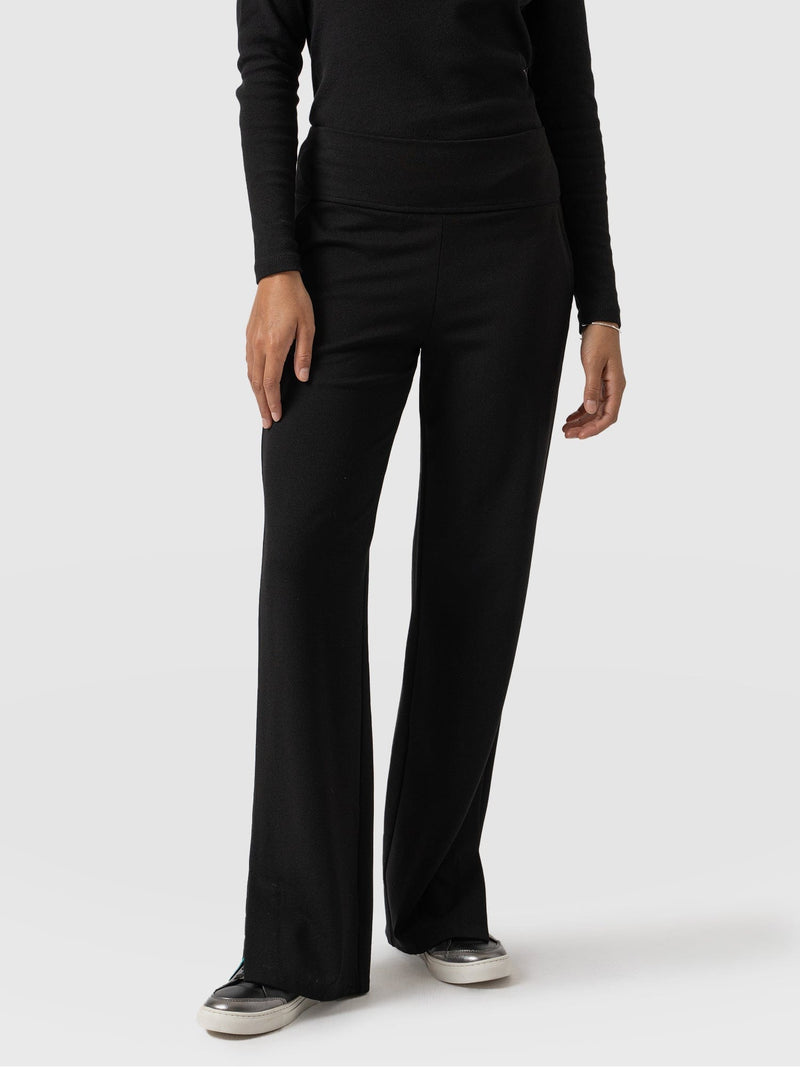 Runway Split Pant Black-Green - Women's Pants | Saint + Sofia® USA