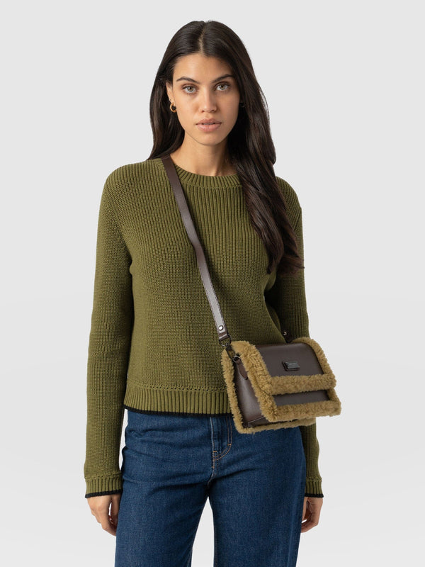 Rylee Cross Body Bag Brown/Khaki - Women's Cross-body Bag | Saint + Sofia® US