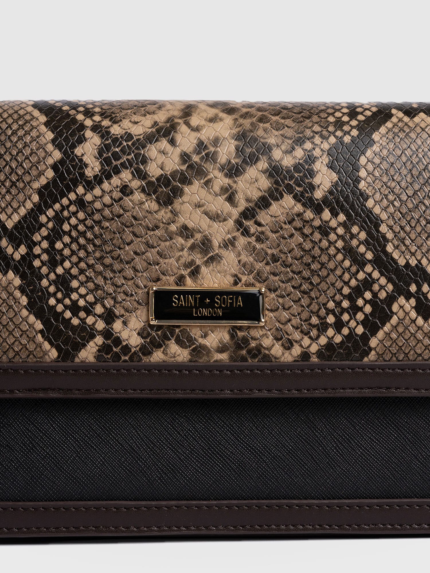 Rylee Cross Body Bag Brown Snake - Women's Cross-body Bag | Saint + Sofia® US