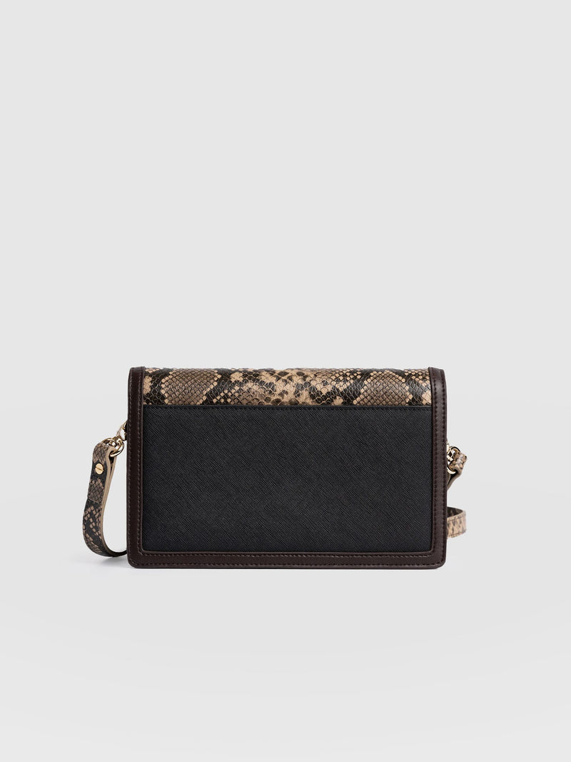 Rylee Cross Body Bag Brown Snake - Women's Cross-body Bag | Saint + Sofia® US
