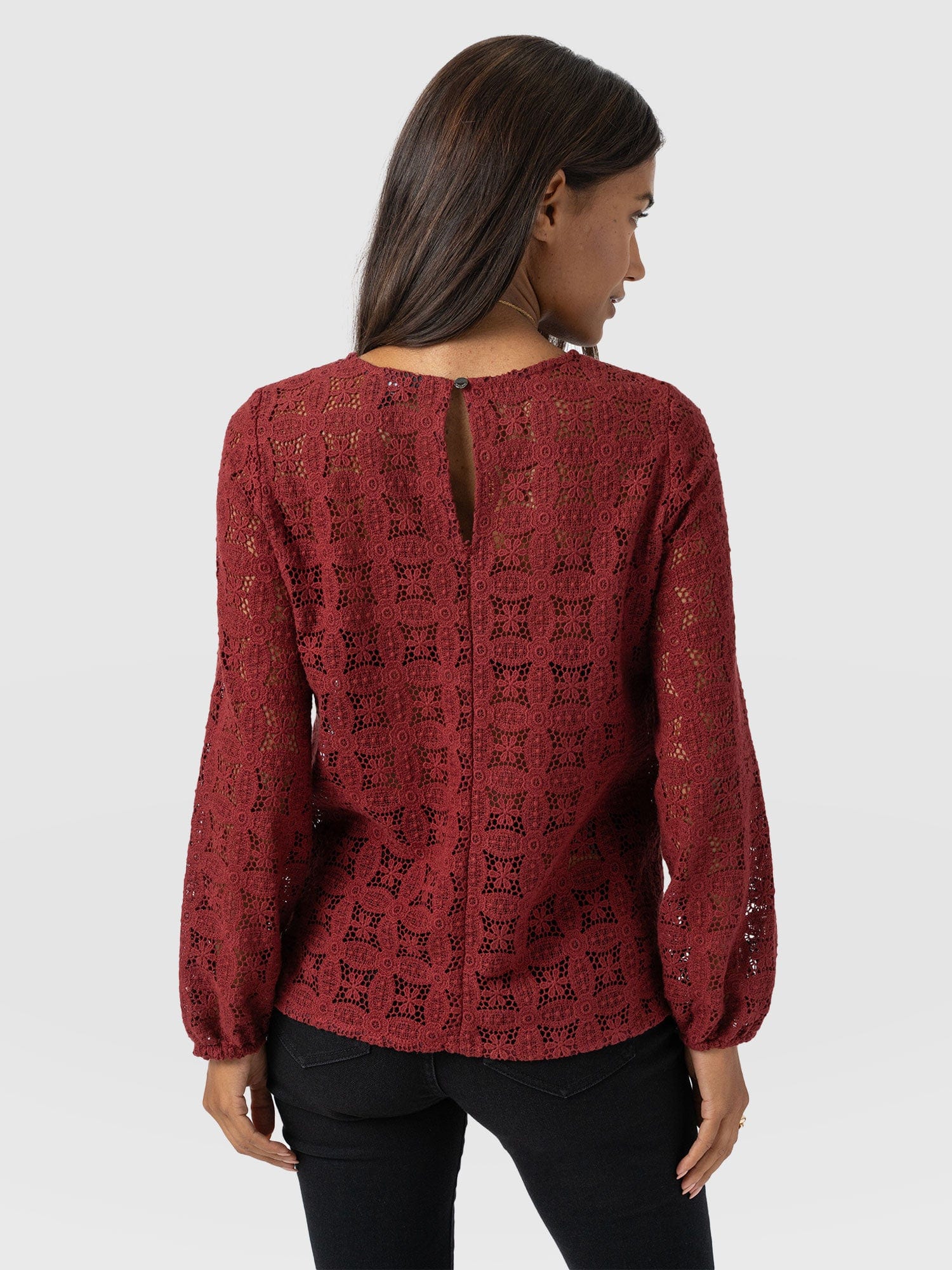 Sadie Blouse - Burgundy - Women's Blouses | Saint + Sofia® USA