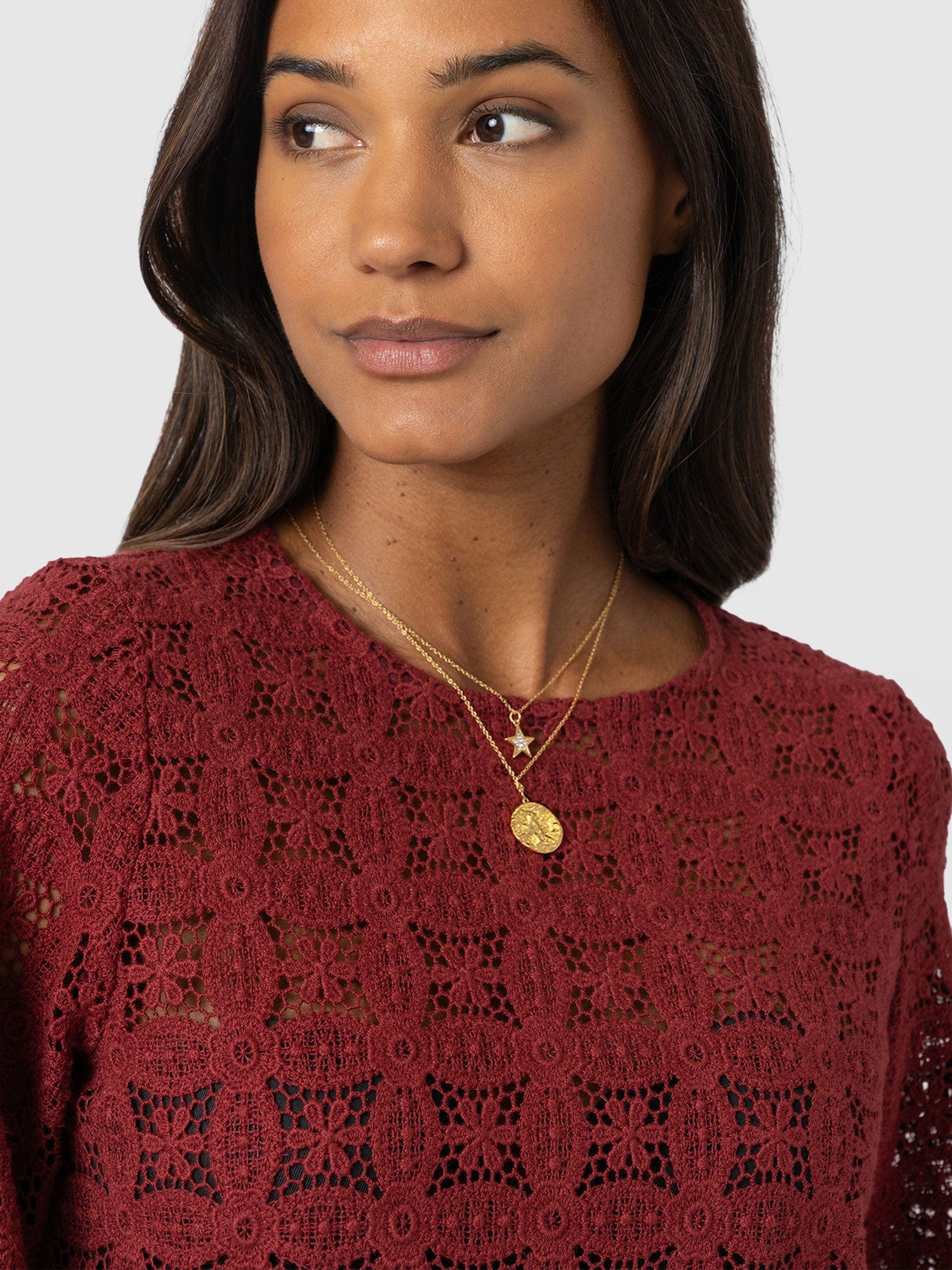 Sadie Blouse - Burgundy - Women's Blouses | Saint + Sofia® USA