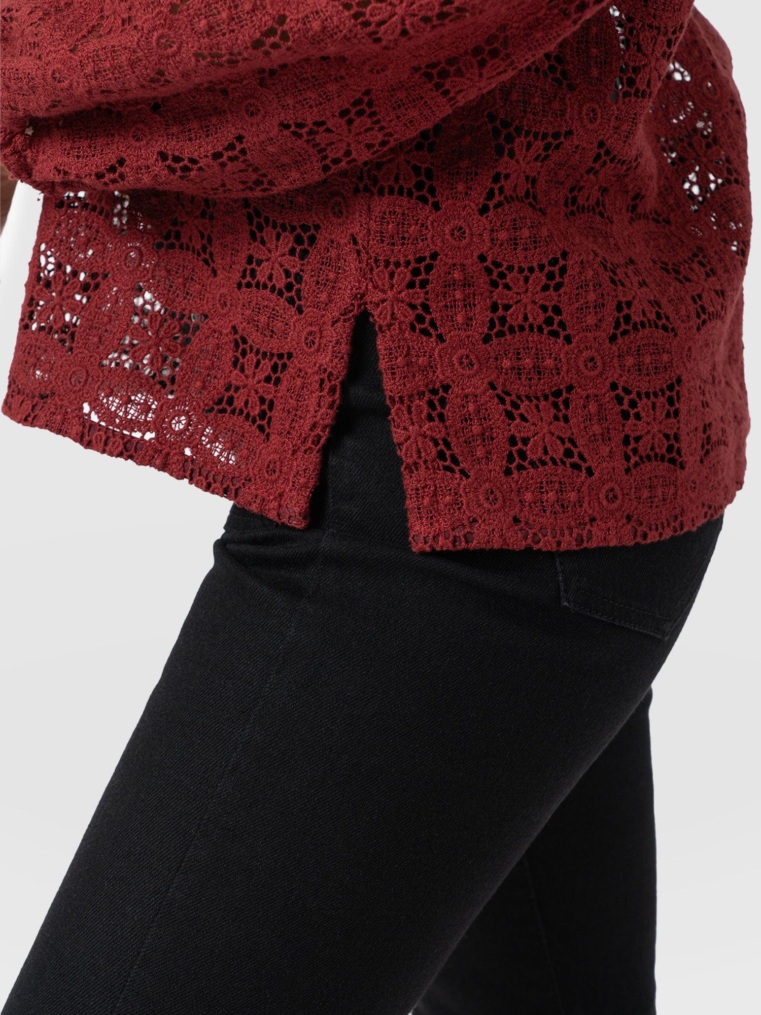 Sadie Blouse - Burgundy - Women's Blouses | Saint + Sofia® USA