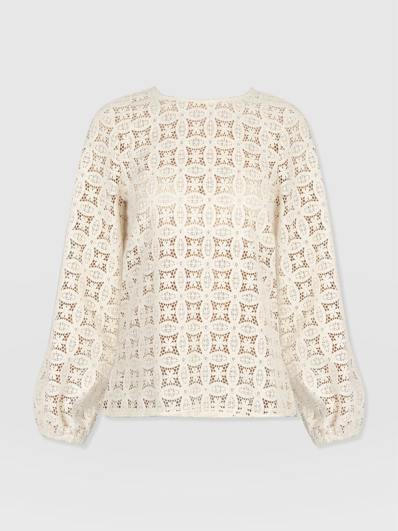 Sadie Blouse - Cream - Women's Blouses | Saint + Sofia® USA