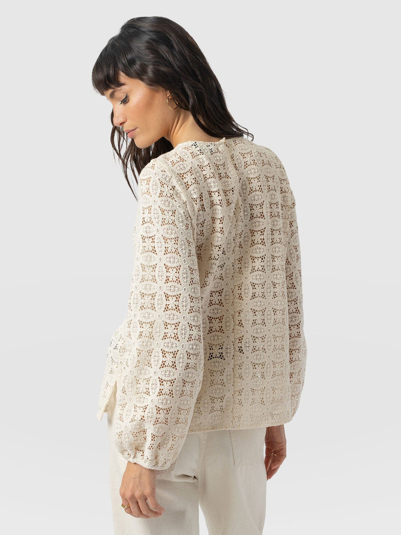 Sadie Blouse - Cream - Women's Blouses | Saint + Sofia® USA