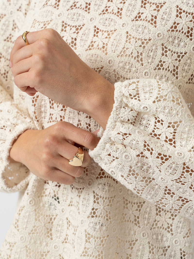 Sadie Blouse - Cream - Women's Blouses | Saint + Sofia® USA