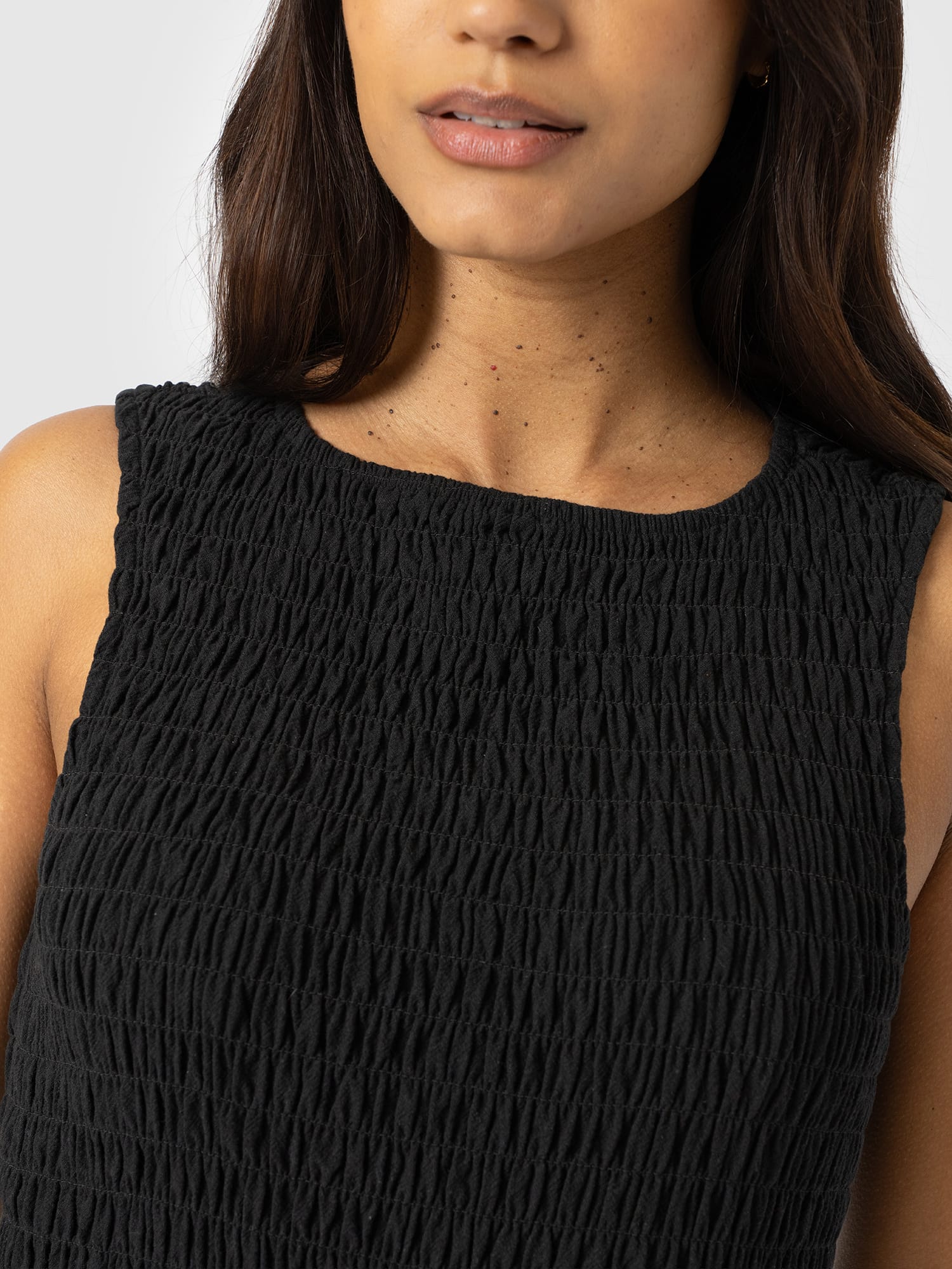 Sadie Shirring Dress - Black - Women's Dresses | Saint + Sofia® USA