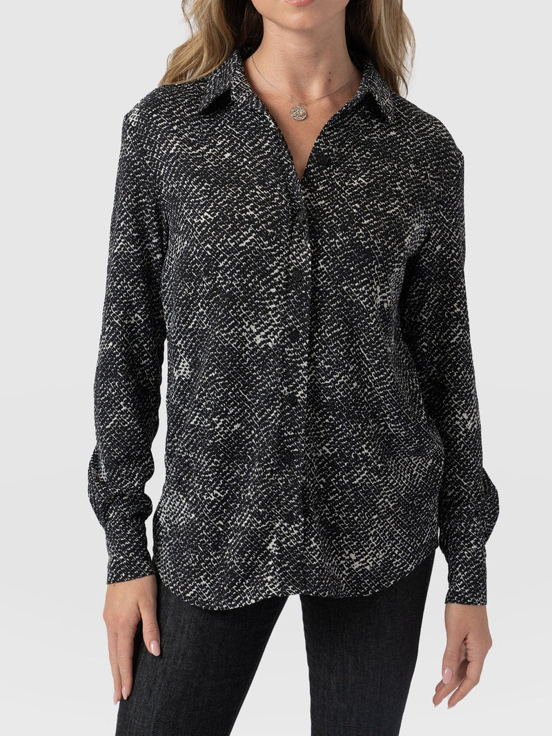 Sawyer Shirt Monochrome Gothica - Women's Tops | Saint + Sofia® USA