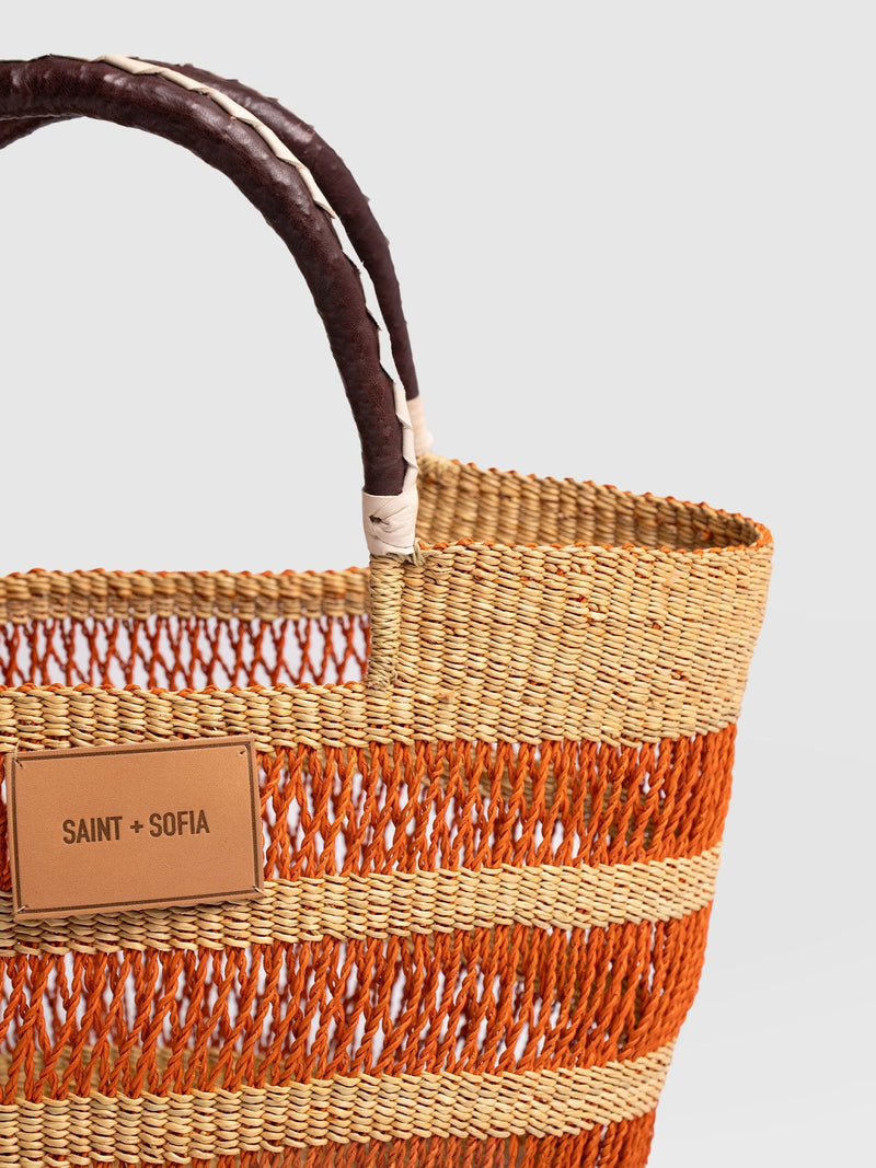 Simone Basket Bag - Orange - Women's Handbags | Saint + Sofia® USA