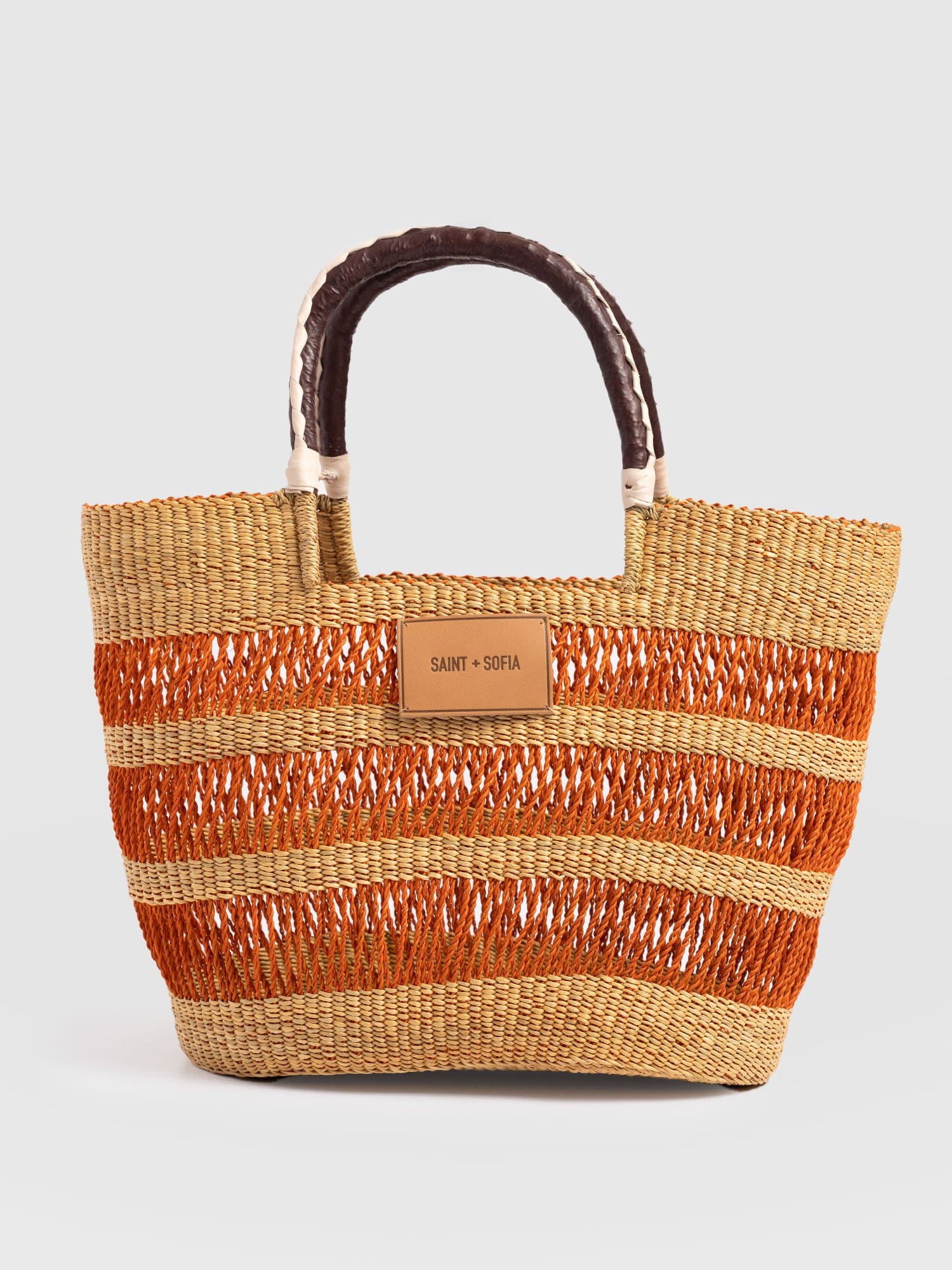 Simone Basket Bag - Orange - Women's Handbags | Saint + Sofia® USA