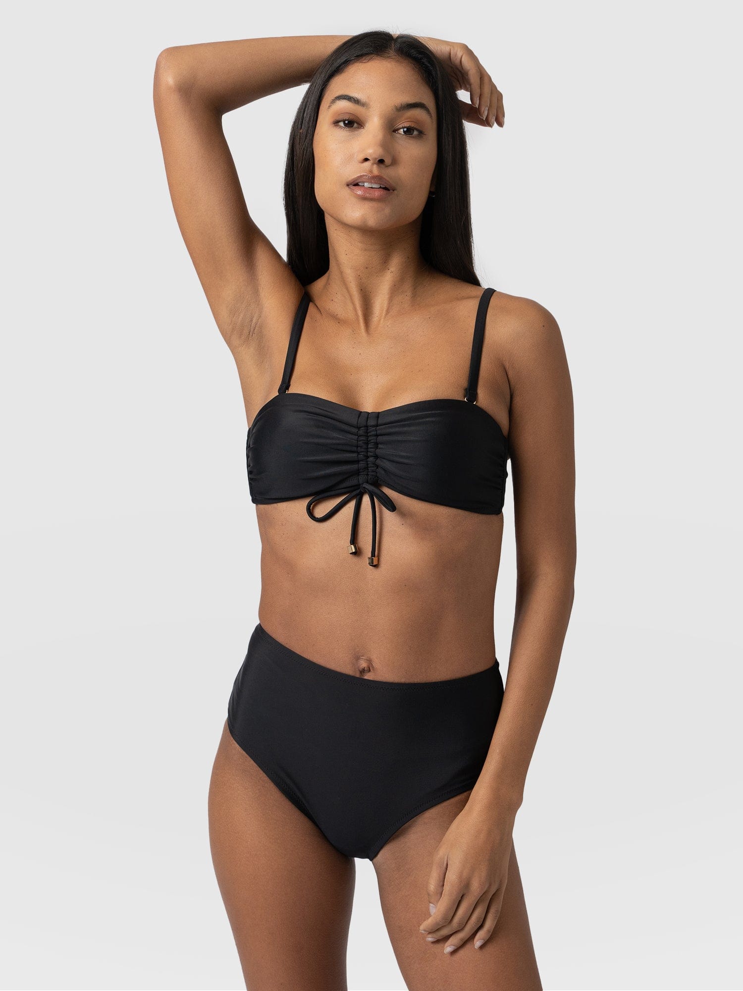 Skye Bandeau Bikini Top Black - Women's Swimwear | Saint + Sofia® USA