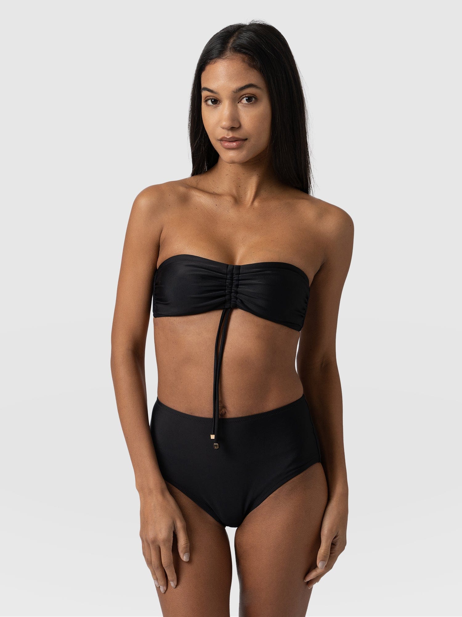 Skye Bandeau Bikini Top Black - Women's Swimwear | Saint + Sofia® USA
