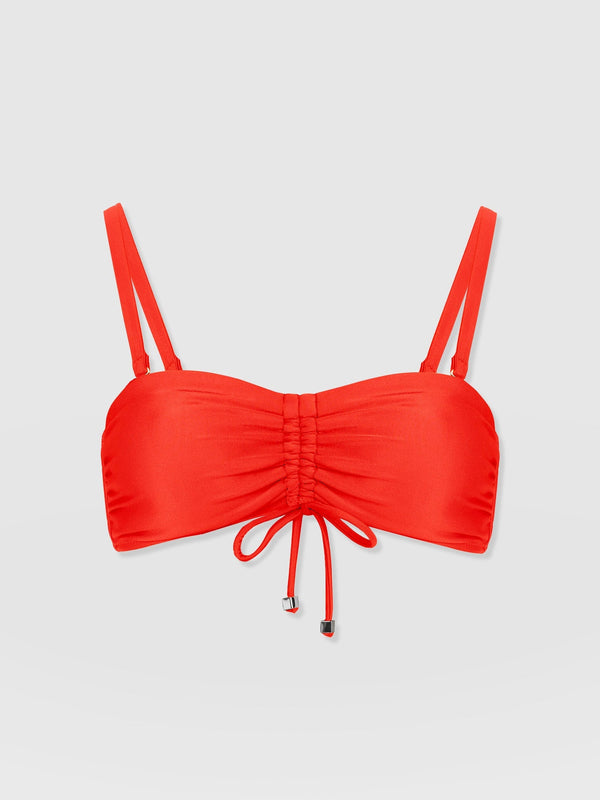 Skye Bandeau Bikini Top Red - Women's Swimwear | Saint + Sofia® UK