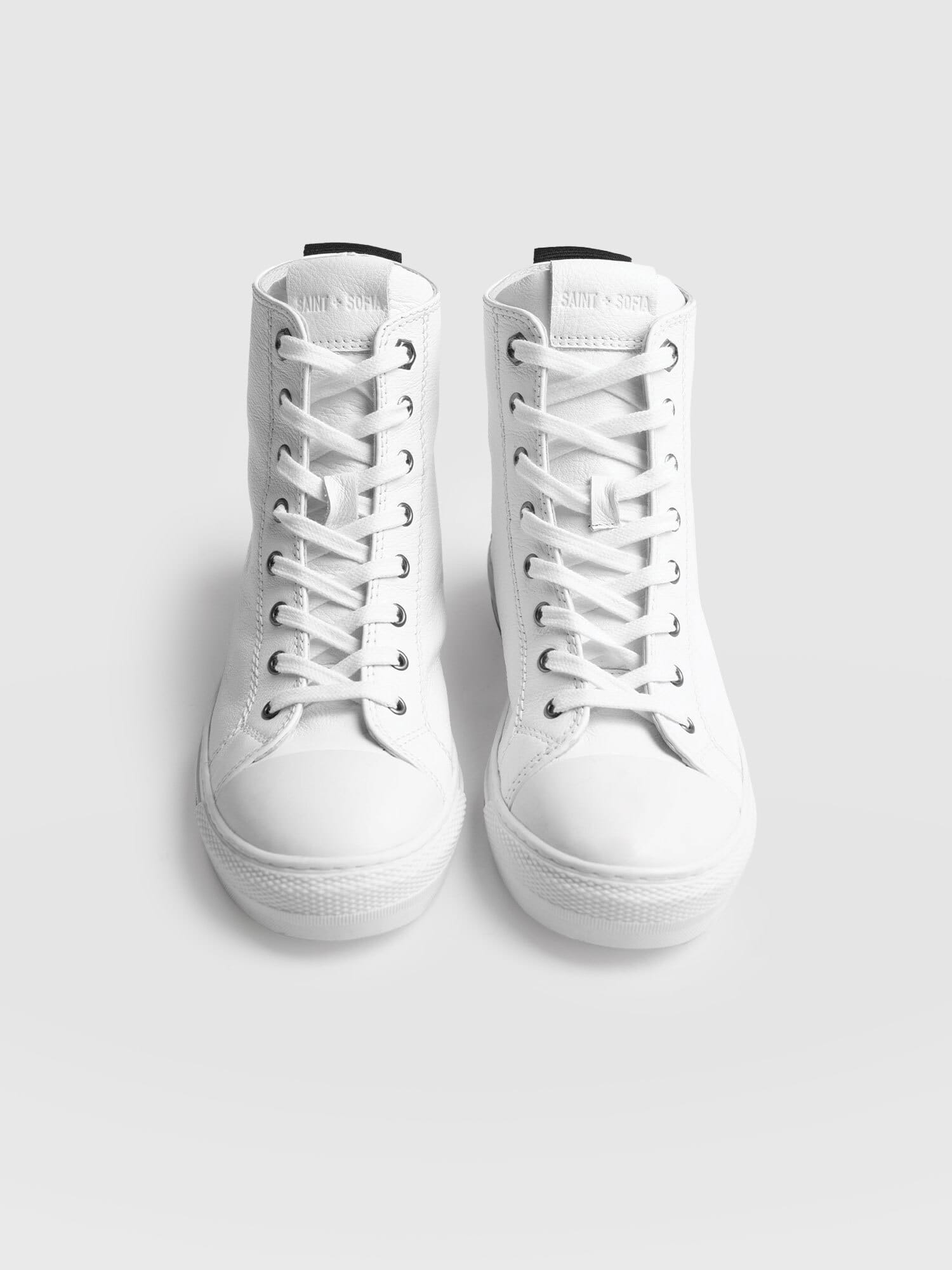 Skye High Top Sneaker - White - Women's Shoes | Saint + Sofia® USA