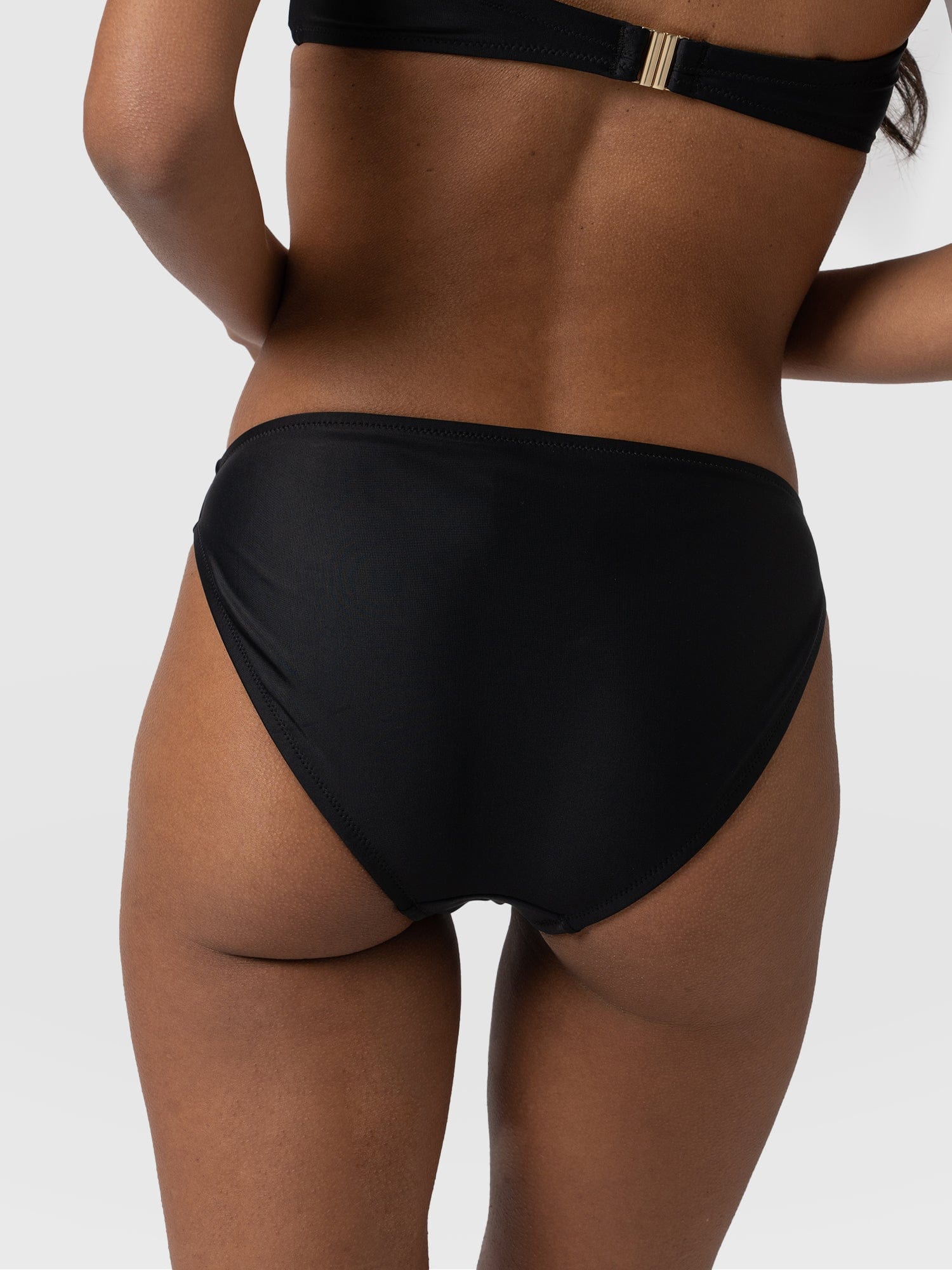 Skye Hipster Bikini Bottom Black - Women's Swimwear | Saint and Sofia® USA