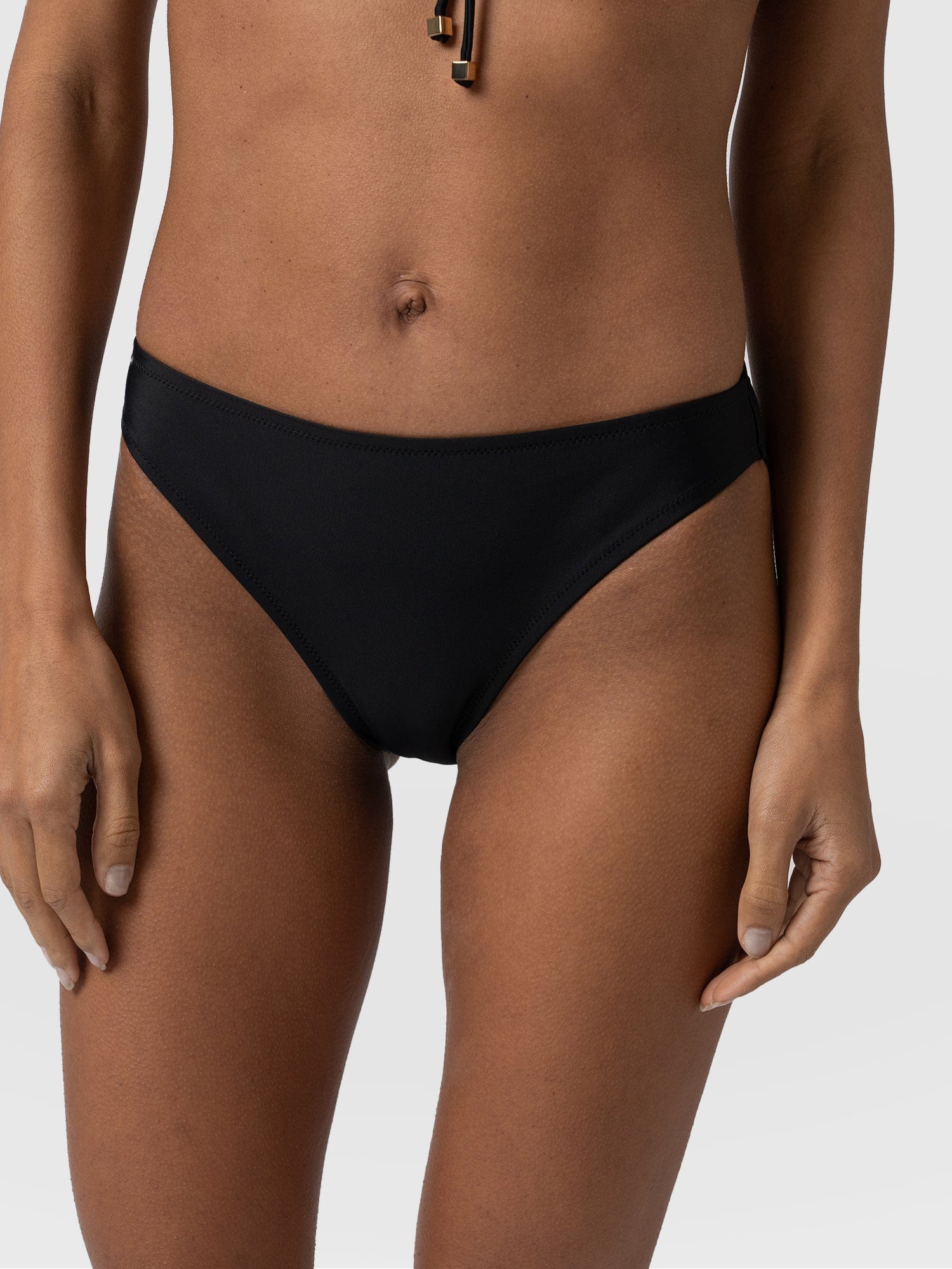 Skye Hipster Bikini Bottom Black - Women's Swimwear | Saint and Sofia® USA